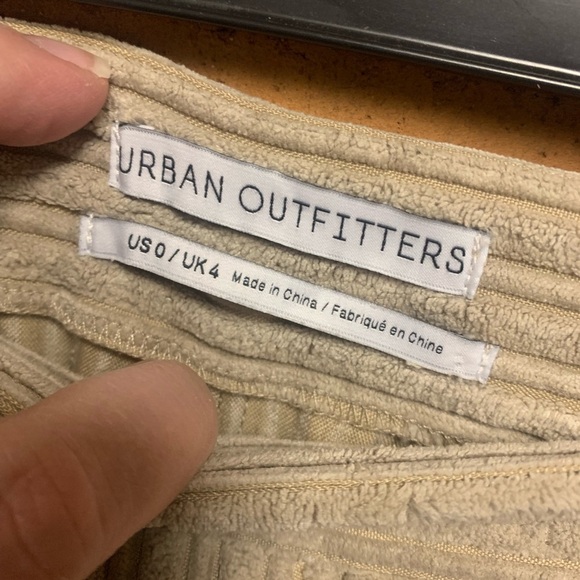 Urban Outfitters Chic Ribbed Wide-Leg Pants in Beige - Picture 3 of 6